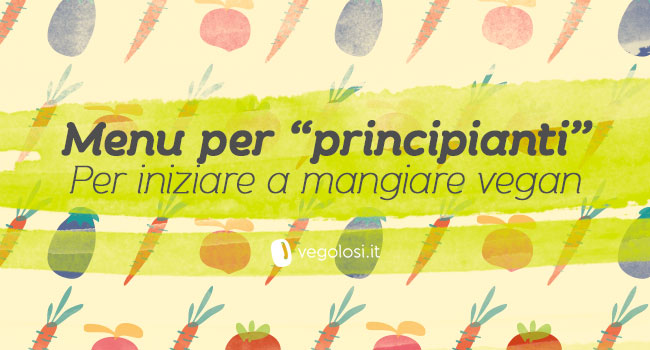 menu per iniziare