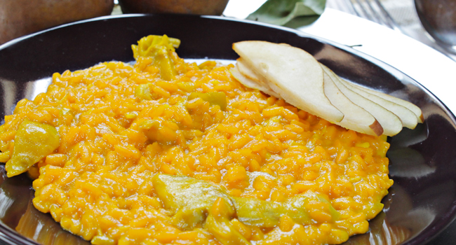 Risotto ai carciofi zafferano e zenzero