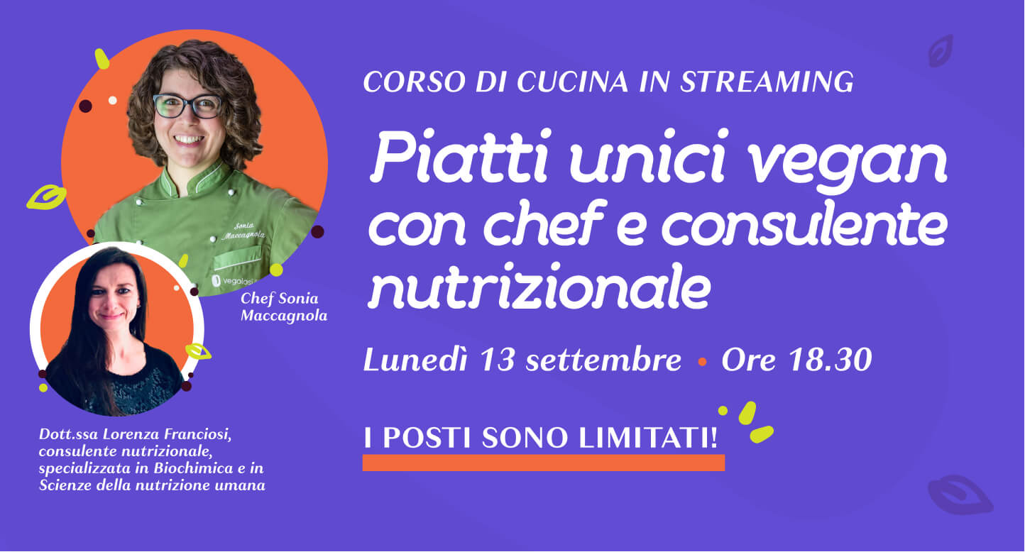Corso cucina vegana piatti unici